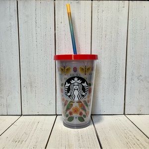 Starbucks Beetles Bugs Birds & Flowers Acrylic Cold Cup Grande Tumbler Spring
